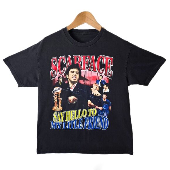 Scarface Say Hello to My Little Friend Shirt Large Movie Vintage Rap Tee Style - Picture 1 of 6